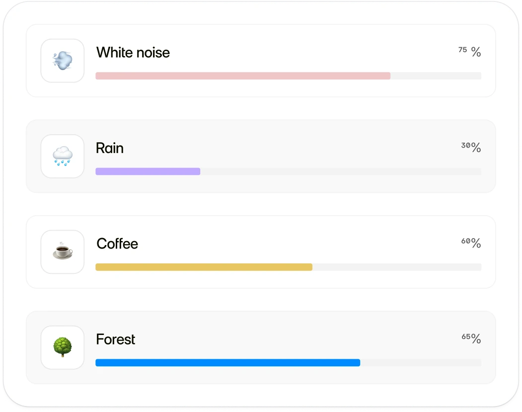 Ambient sounds interface